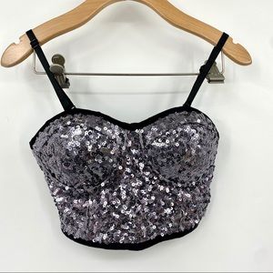 Balera SA dance wear sequin bustier crop top